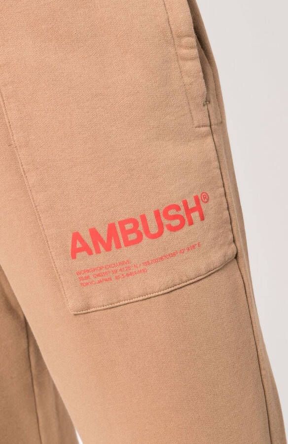 AMBUSH Trainingsbroek met logoprint Beige