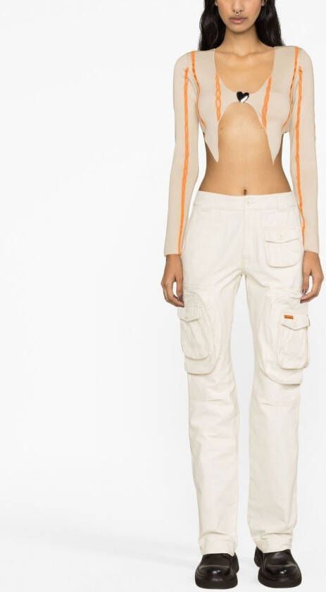 AMBUSH Vest met contrasterende afwerking Beige