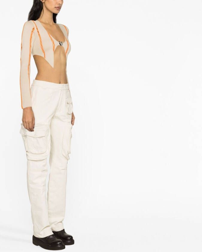 AMBUSH Vest met contrasterende afwerking Beige