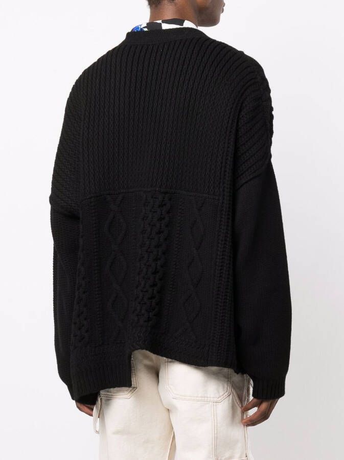AMBUSH Vest met patchwork Zwart