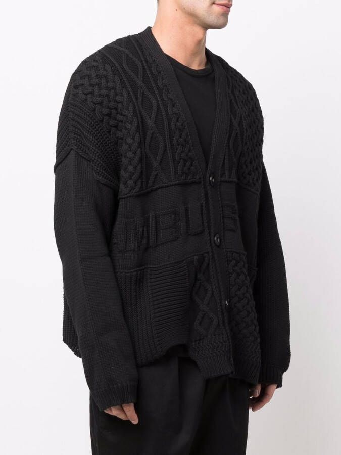 AMBUSH Vest met patchwork Zwart