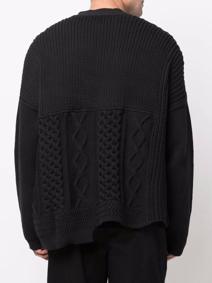 AMBUSH Vest met patchwork Zwart