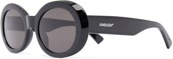 AMBUSH Zonnebril met ovaal montuur Zwart
