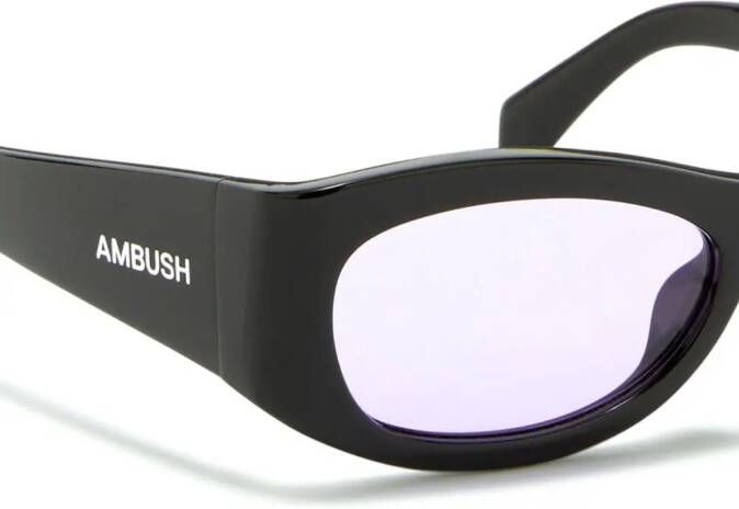 AMBUSH Zonnebril met rechthoekig montuur Zwart