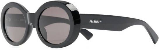 AMBUSH Zonnebril met rond montuur Zwart