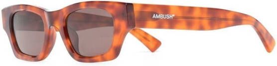 Ambush Eyewear Zonnebril met schildpadschild design Bruin