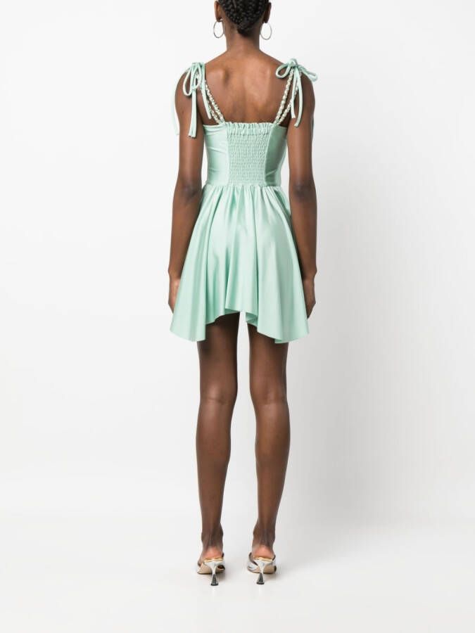 Amen Asymmetrische mini-jurk Groen