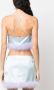 Amen Top met afwerking van imitatiebont Blauw - Thumbnail 4