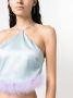 Amen Top met afwerking van imitatiebont Blauw - Thumbnail 5
