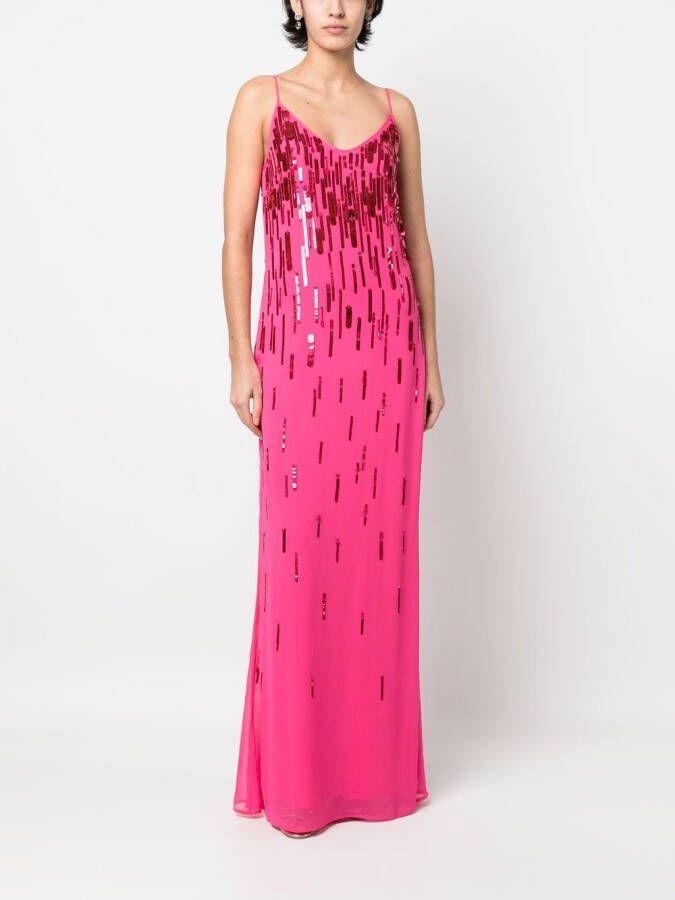 Amen Avondjurk met pailletten Roze