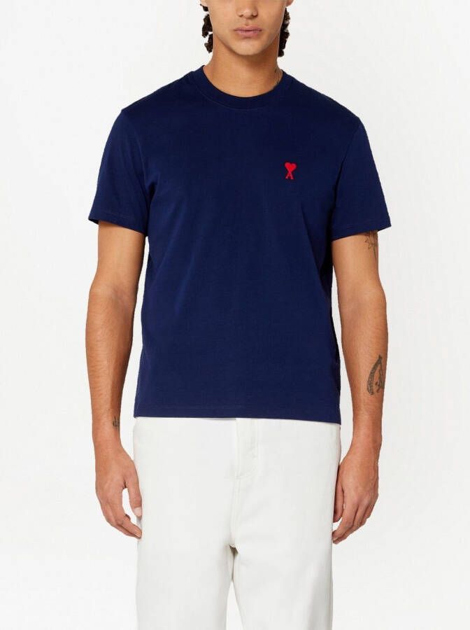 AMI Paris Katoenen T-shirt Blauw