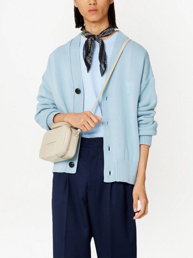 AMI Paris Vest met logo Blauw