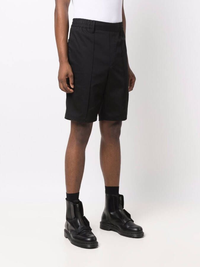 AMI Paris Bermuda shorts met elastische taille Zwart