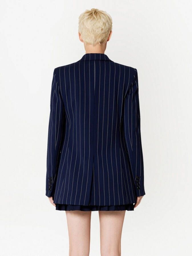 AMI Paris Blazer met enkele rij knopen Blauw