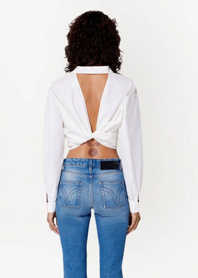 AMI Paris Blouse met gestrikte voorkant Wit