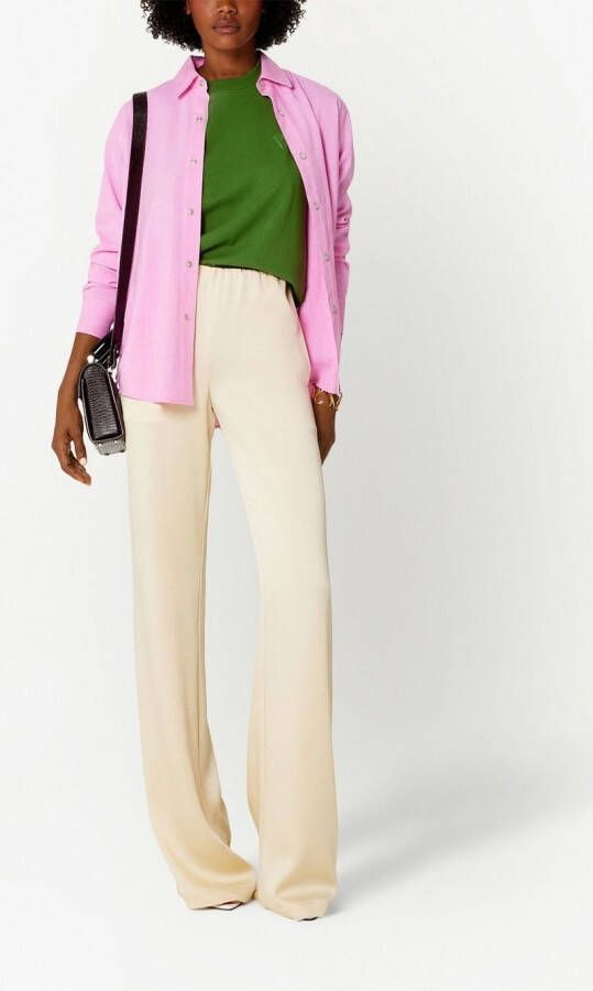 AMI Paris High waist broek Beige