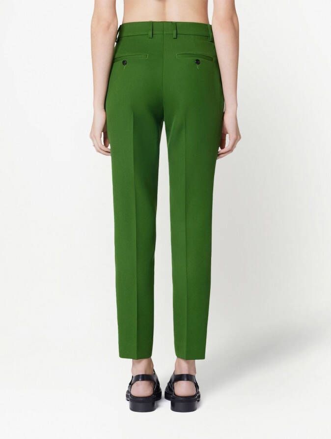 AMI Paris Broek van scheerwol Groen