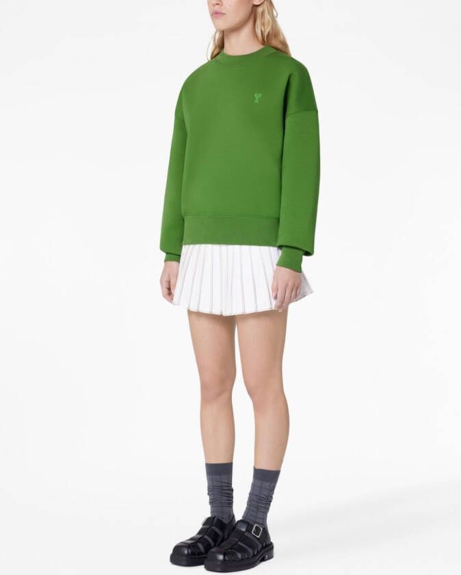 AMI Paris Sweater met geborduurd logo Groen