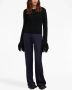 AMI Paris Cropped trui met franje Zwart - Thumbnail 2