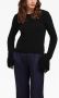 AMI Paris Cropped trui met franje Zwart - Thumbnail 5
