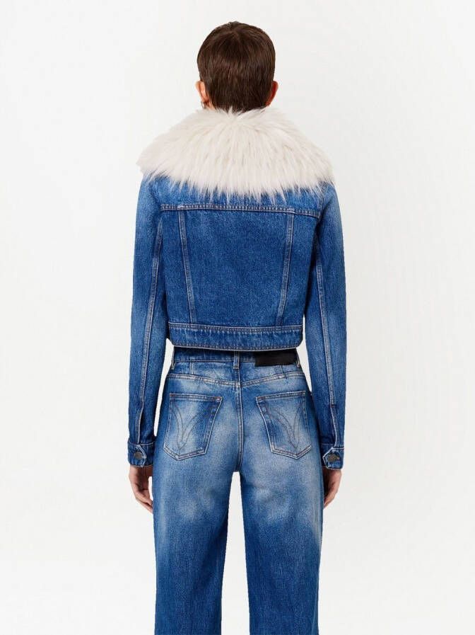 AMI Paris Denim jack Blauw