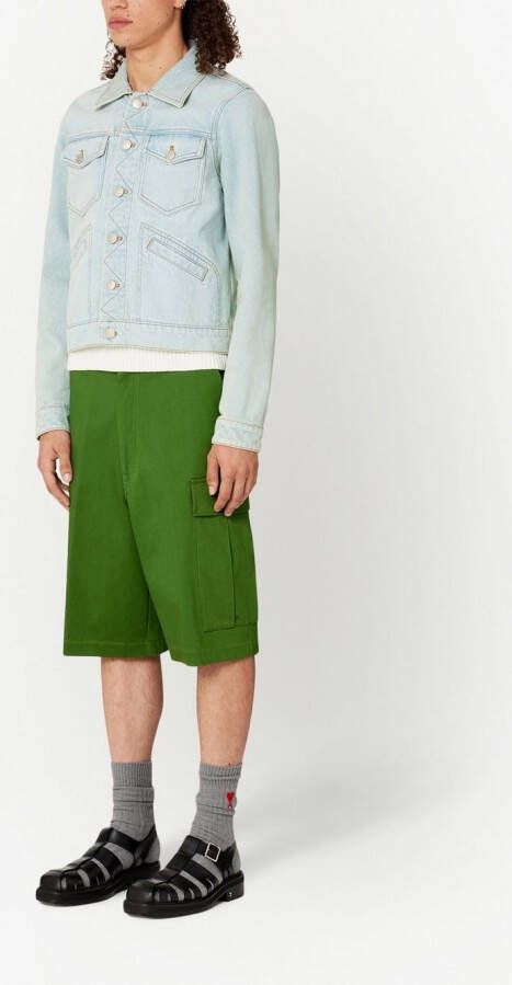 AMI Paris Denim jack Blauw