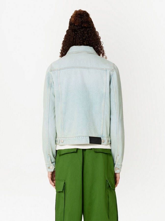 AMI Paris Denim jack Blauw