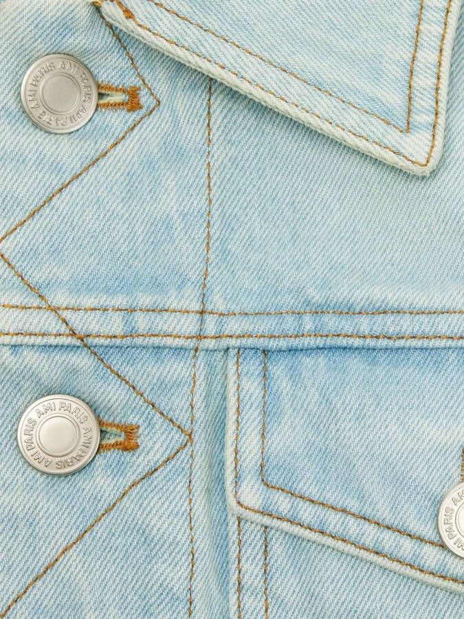 AMI Paris Denim jack Blauw
