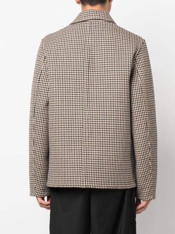 AMI Paris Blazer met enkele rij knopen Bruin