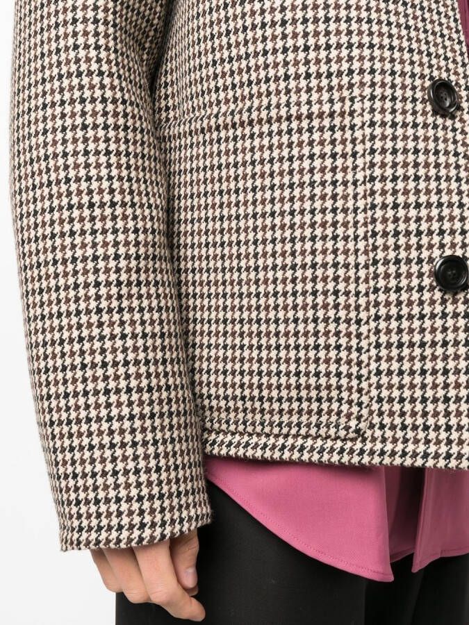 AMI Paris Blazer met enkele rij knopen Bruin