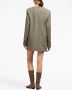 AMI Paris Geruite jurk Beige - Thumbnail 4