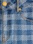 Ami Paris Denim Jacquard Vichy Mini Rok Blue Dames - Thumbnail 4