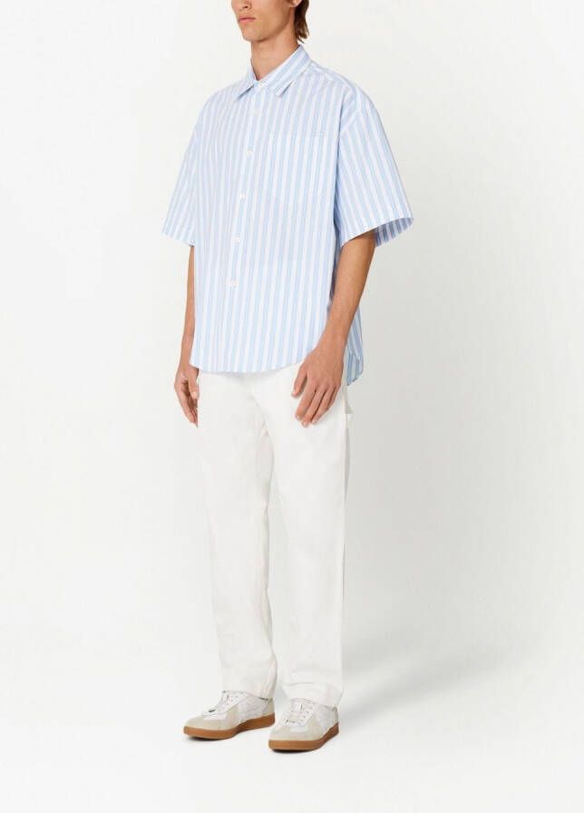 AMI Paris Gestreept shirt Blauw
