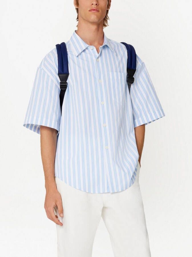 AMI Paris Gestreept shirt Blauw