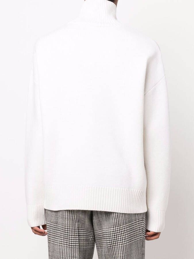 AMI Paris Gestreepte coltrui Wit