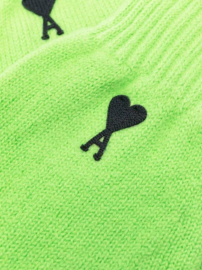 AMI Paris Handschoenen met geborduurd logo Groen