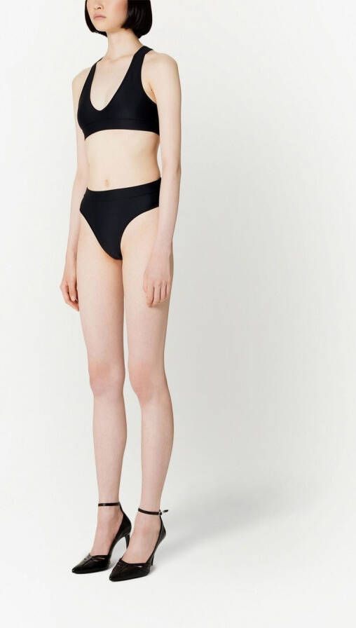 AMI Paris High waist bikini Zwart