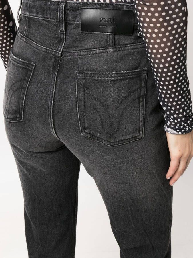 AMI Paris High waist jeans Zwart