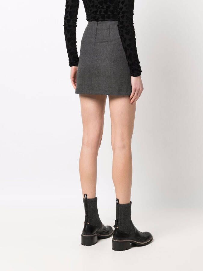 AMI Paris High waist mini-rok Grijs