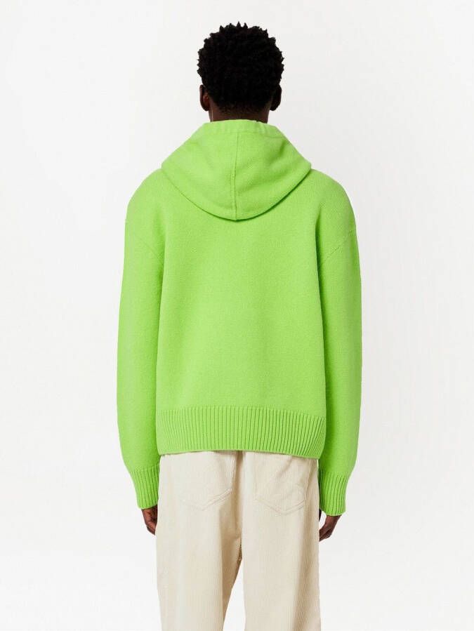 AMI Paris Hoodie met geborduurd logo Groen