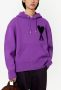 AMI Paris Hoodie met intarsia logo Paars - Thumbnail 4