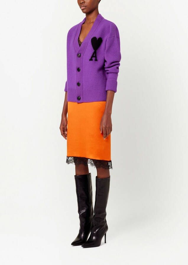AMI Paris Intarsia vest Paars