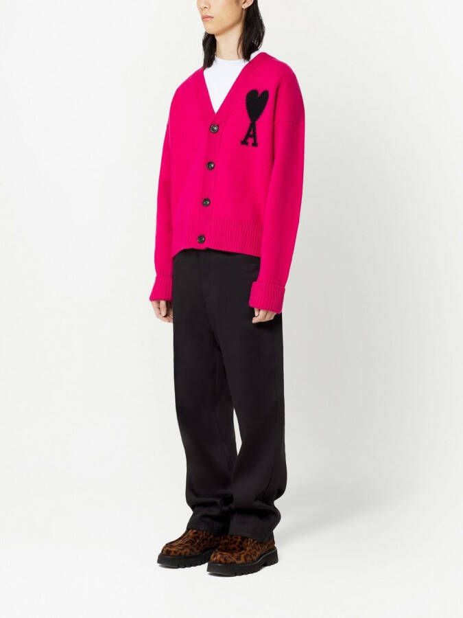 AMI Paris Intarsia vest Roze