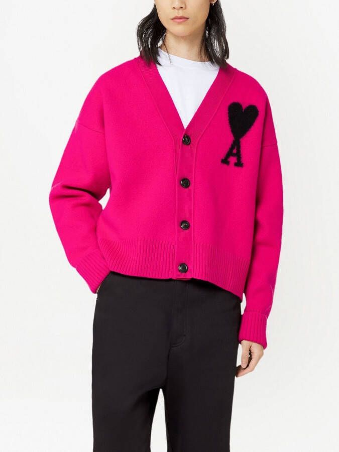 AMI Paris Intarsia vest Roze