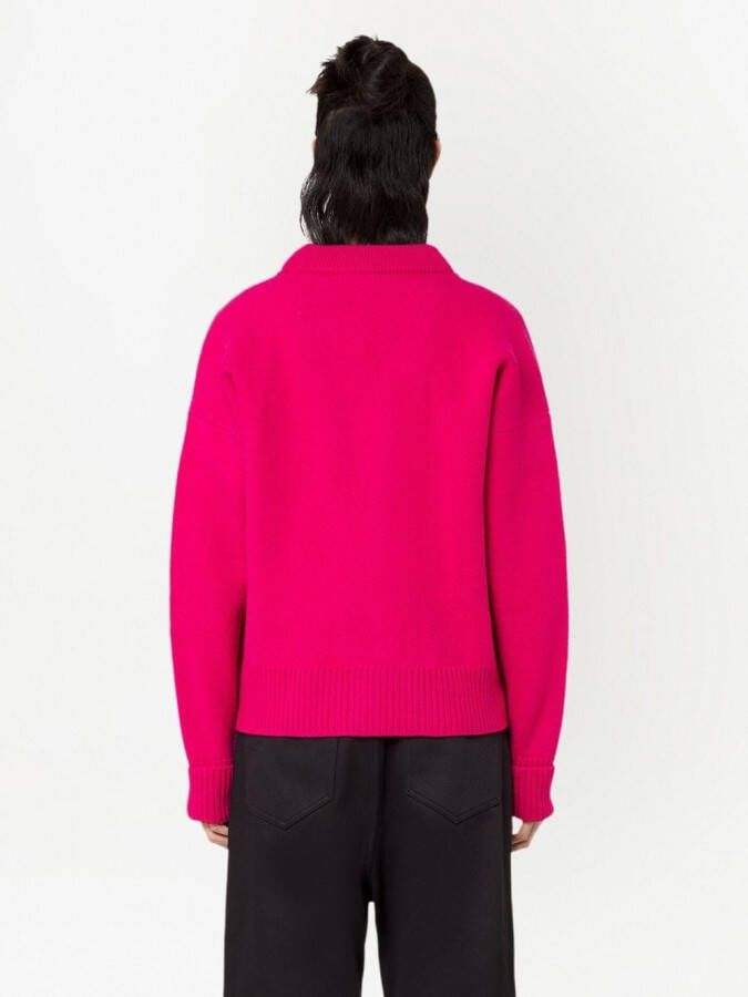 AMI Paris Intarsia vest Roze