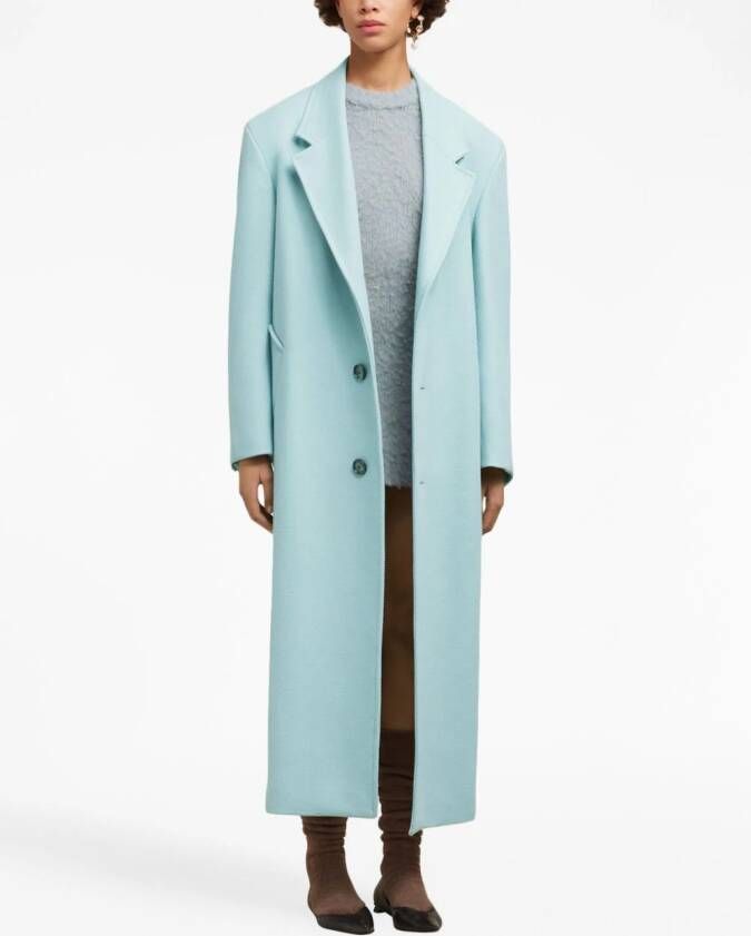 AMI Paris Jas met enkele rij knopen Blauw