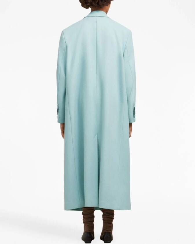 AMI Paris Jas met enkele rij knopen Blauw