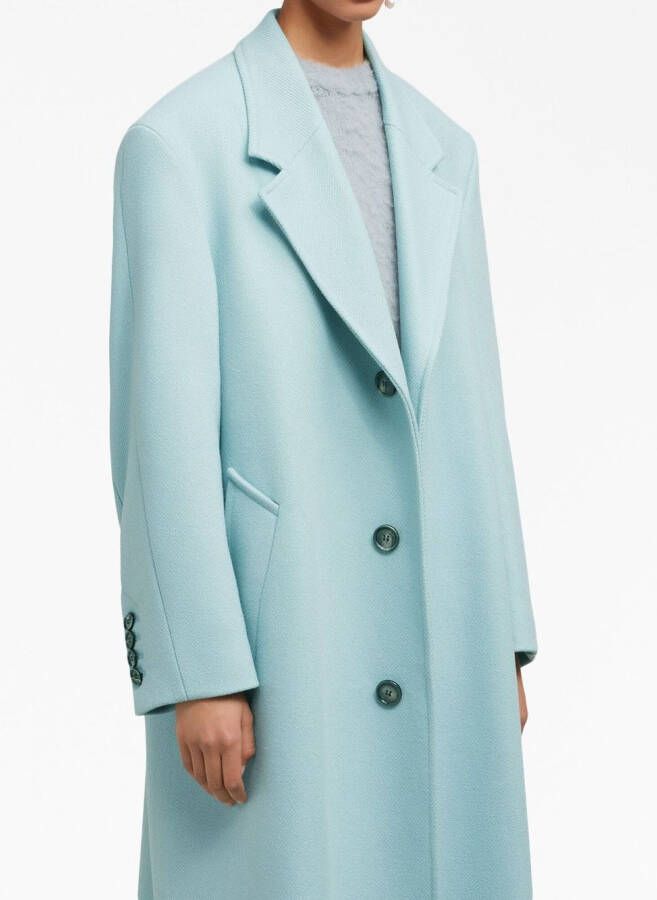 AMI Paris Jas met enkele rij knopen Blauw