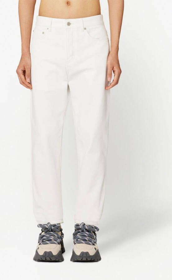 AMI Paris Jeans met toelopende pijpen Wit