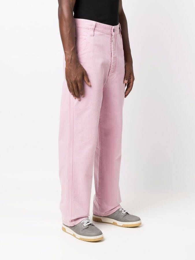 AMI Paris Jeans met wijde pijpen Roze